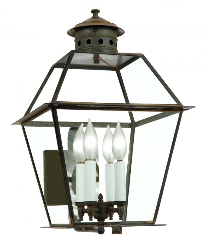 3421 Essex Large 13.5"W Outdoor Wall Lantern with Glass Top