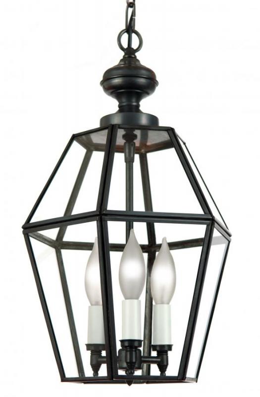 3762 Medium 10.5"W Hexagon Hanging Outdoor Lantern