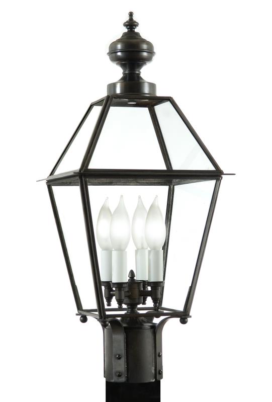 4030 Essex Large 14"W Outdoor Post/Pier Lantern with Glass Top