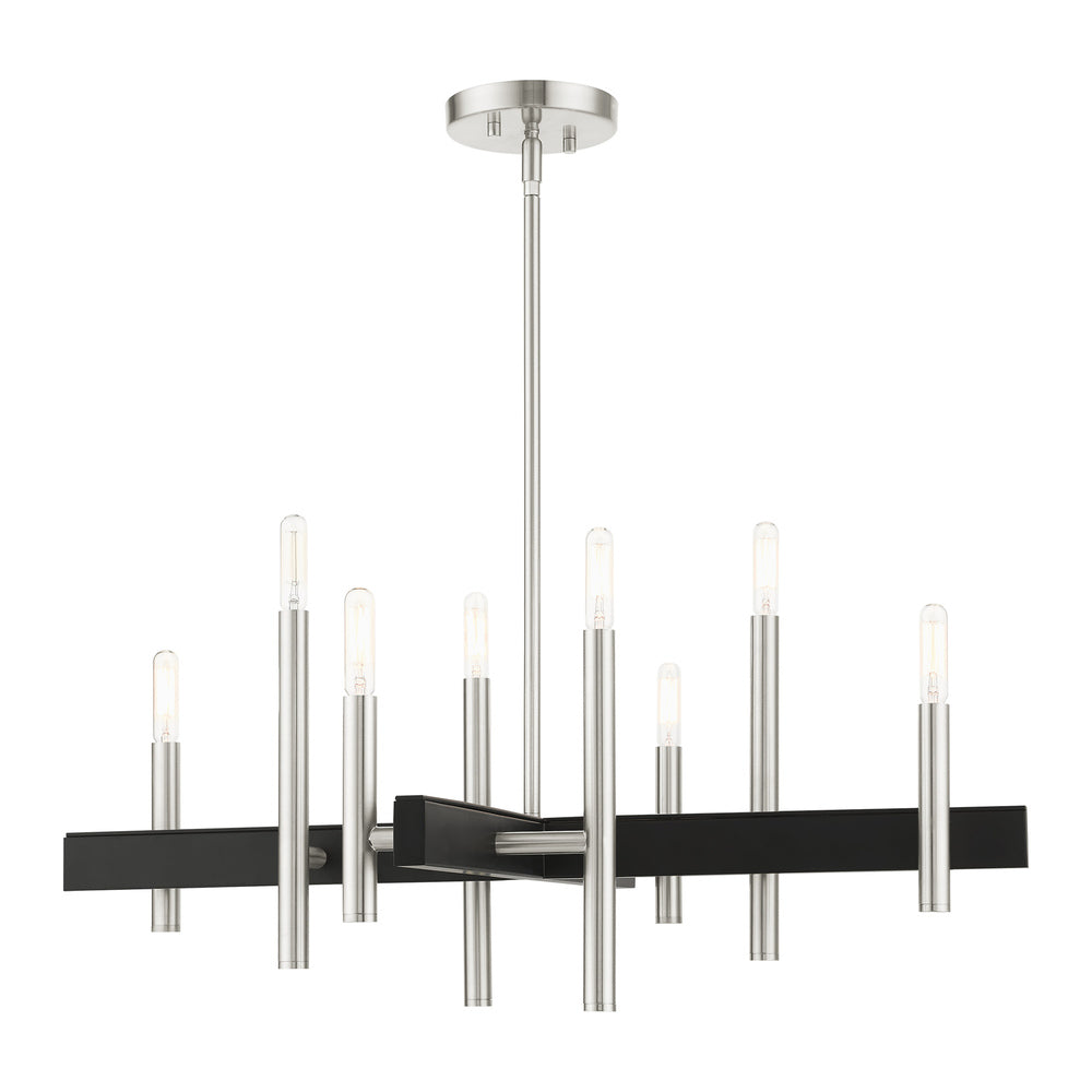 8 Light Brushed Nickel Chandelier (49348-91) | Chandeliers by