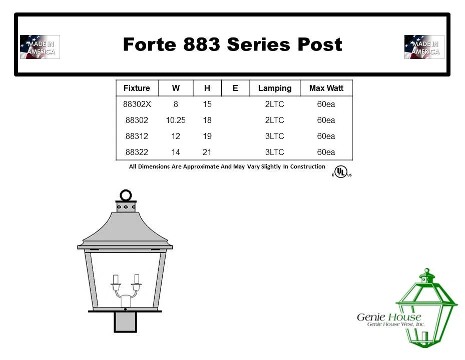 Forte Outdoor Post Lantern 88322