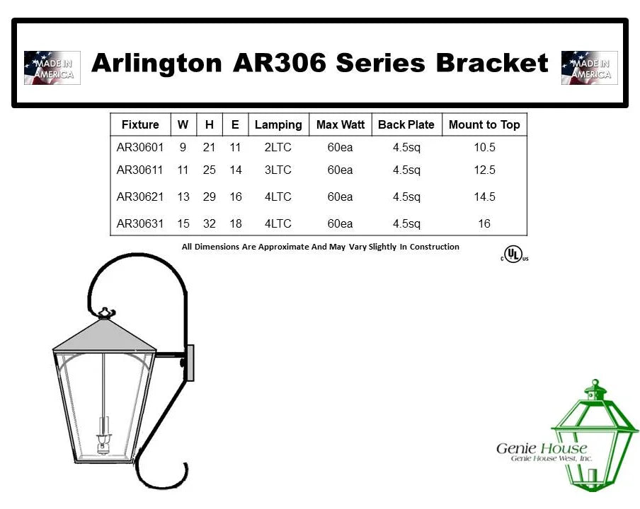 Arlington Outdoor Wall Lantern AR30601