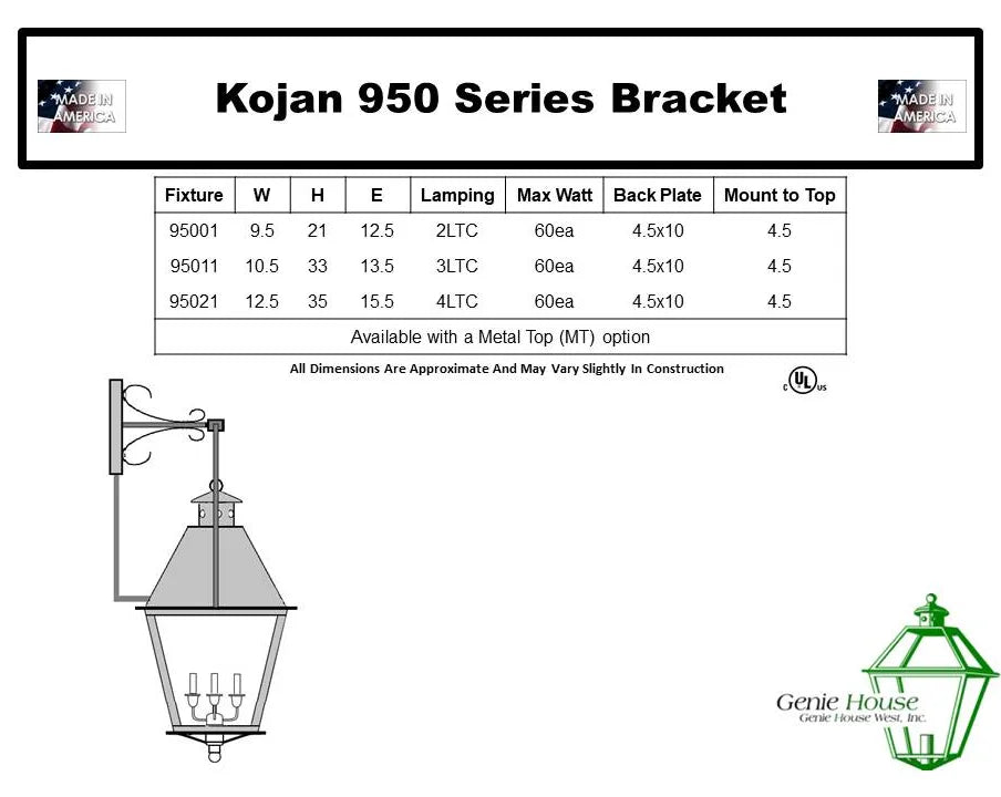 Kojan Outdoor Wall Lantern 95011