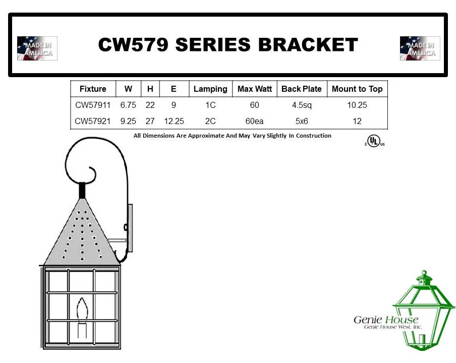 Jamestown Outdoor Wall Lantern CW57921
