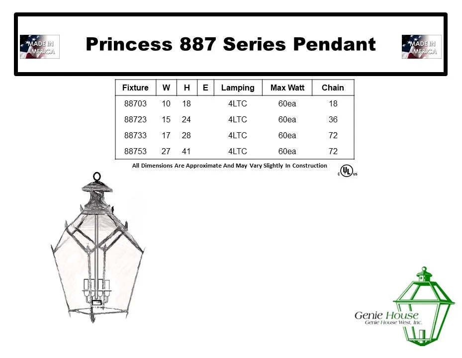 Princess Indoor Hanging Lantern 88723