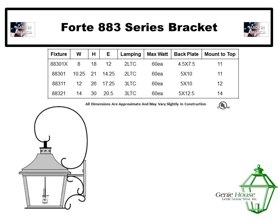 Forte Outdoor Wall Lantern 88301X