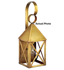 York Medium Pyramid Top X Bars Outdoor Wall Lantern 7031