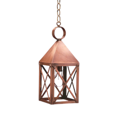 York Medium Pyramid Top X Bars Outdoor Hanging Lantern 7032