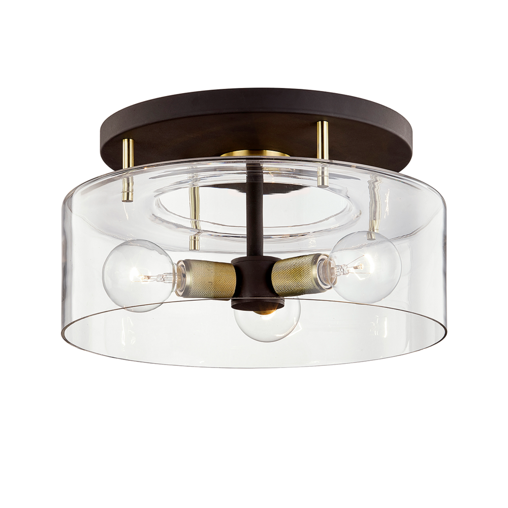 Semi-Flush Mts.-Troy-C7542-BRZ/BBA