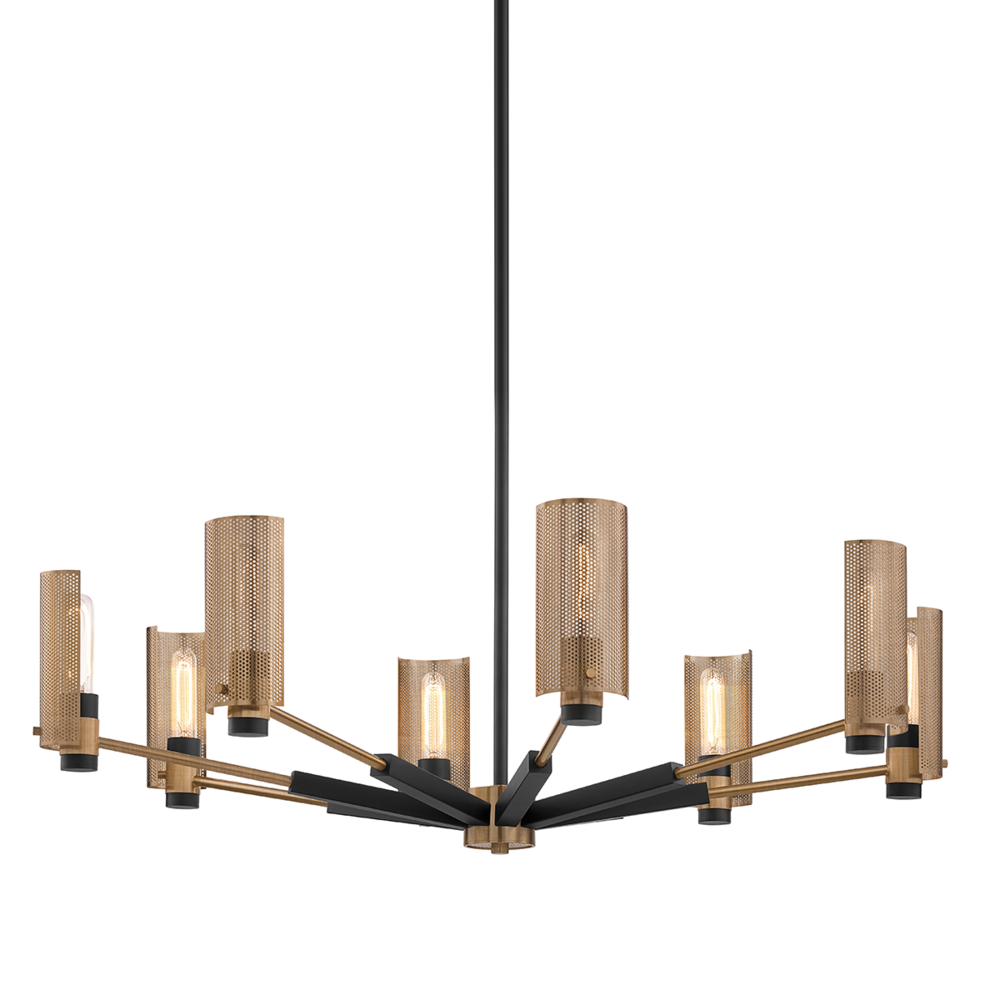 Chandeliers-Troy-F6878-SFB/PBR