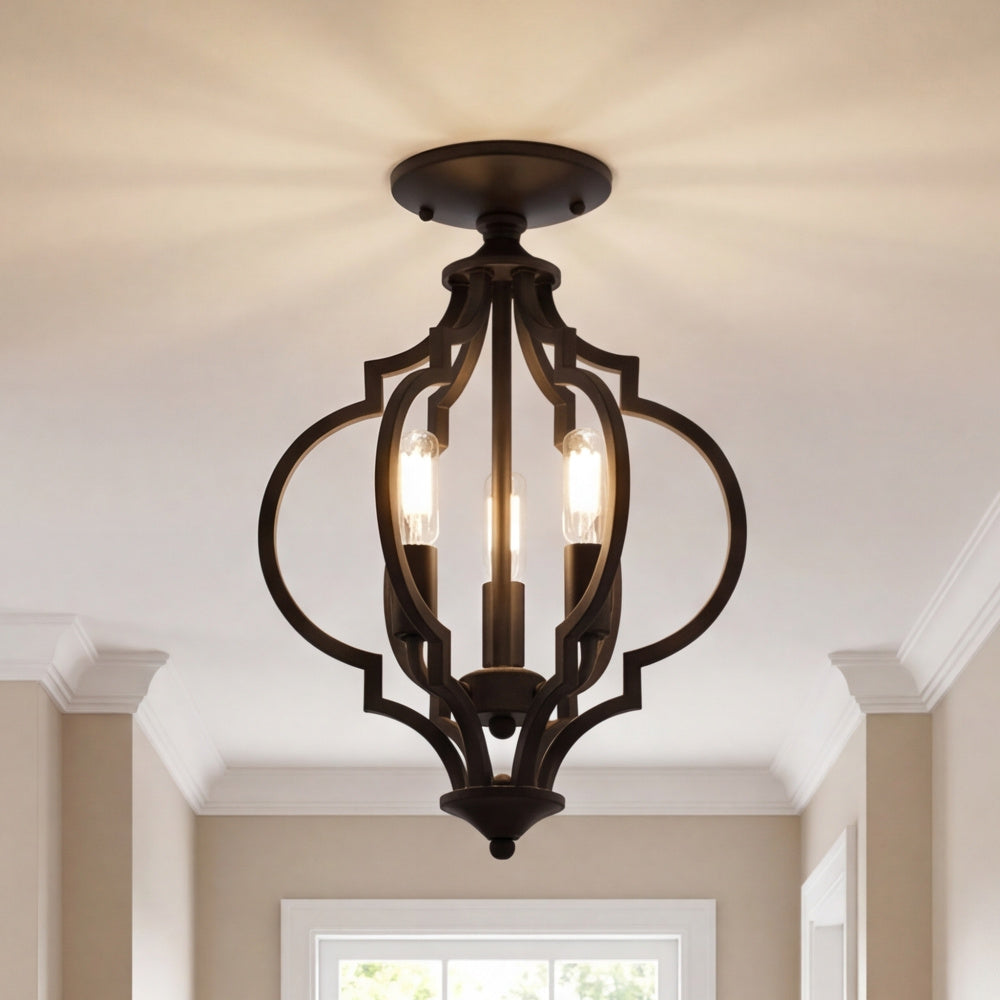 Semi-Flush Mts.-Savoy House Meridian-M60055MBK