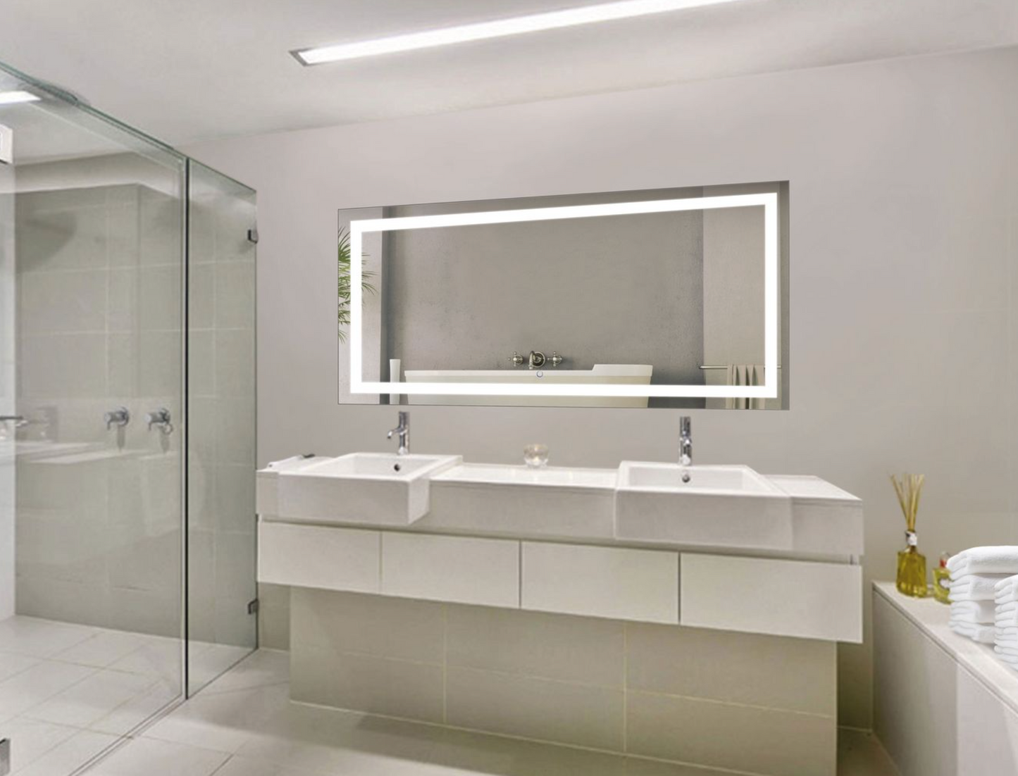 ICON 60 X 30 LED Rectangular Mirror with Defogger