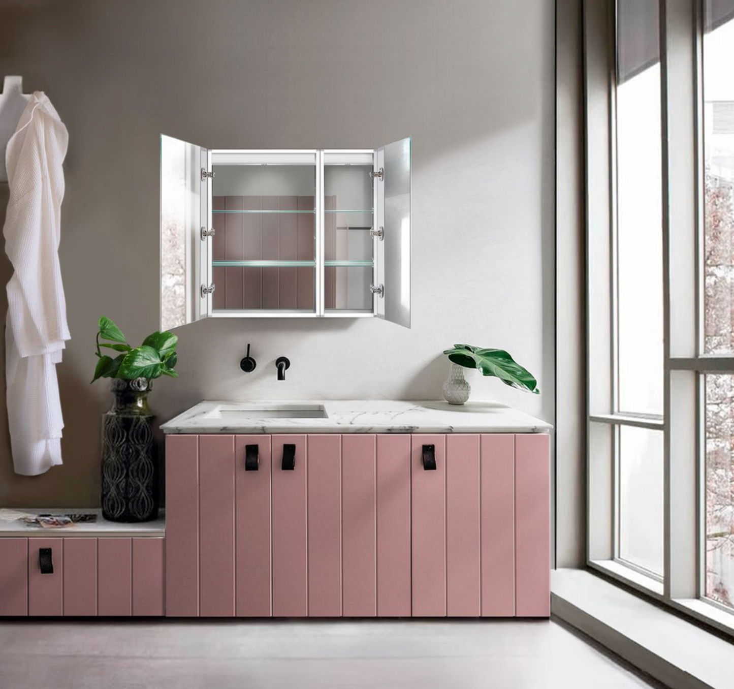 Kinetic 30 X 30 LED Medicine Cabinet Mirror