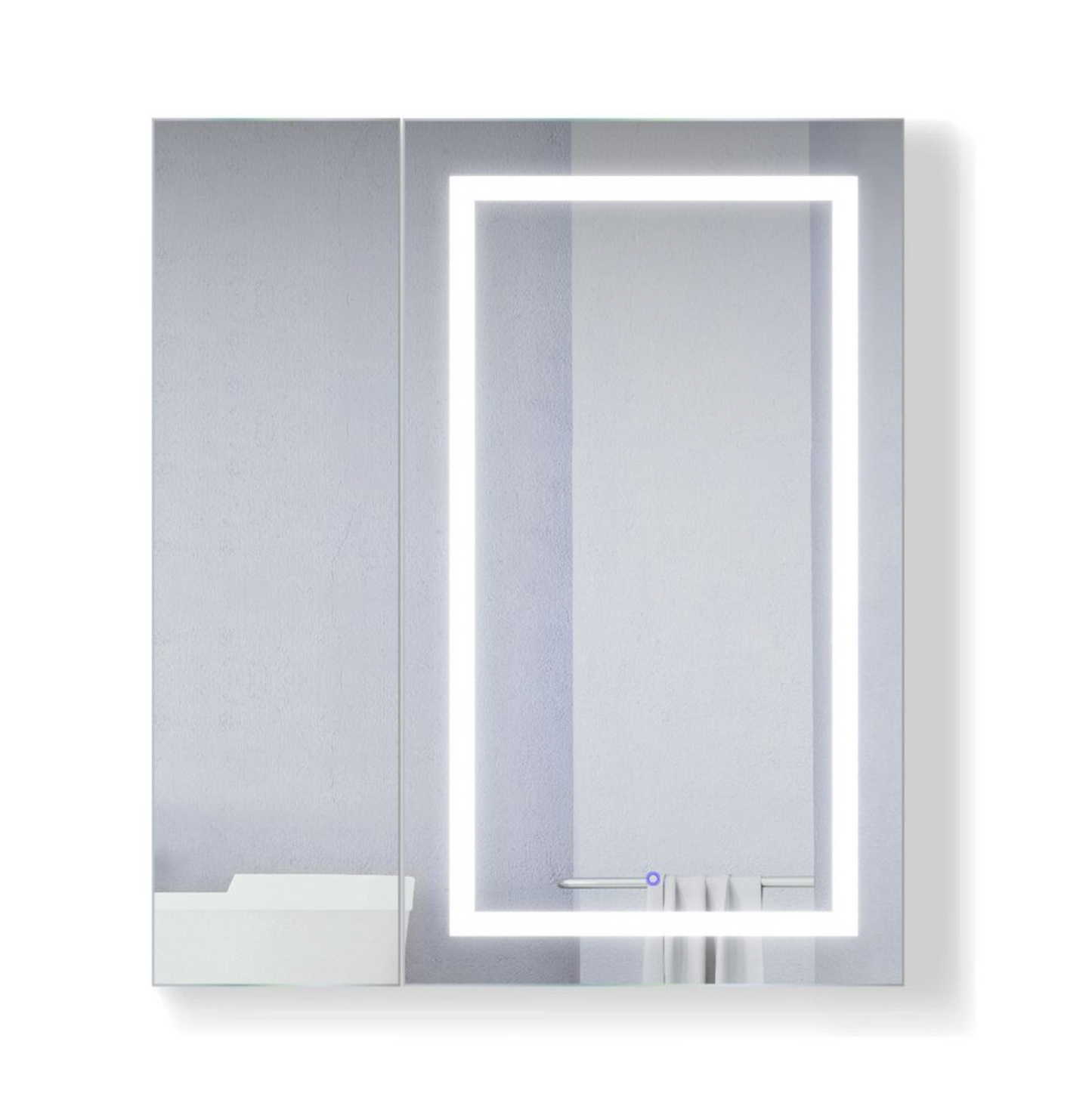 SVANGE 36 X 42 LED Two Door Lighted Mirror Medicine Cabinet, Defogger included
