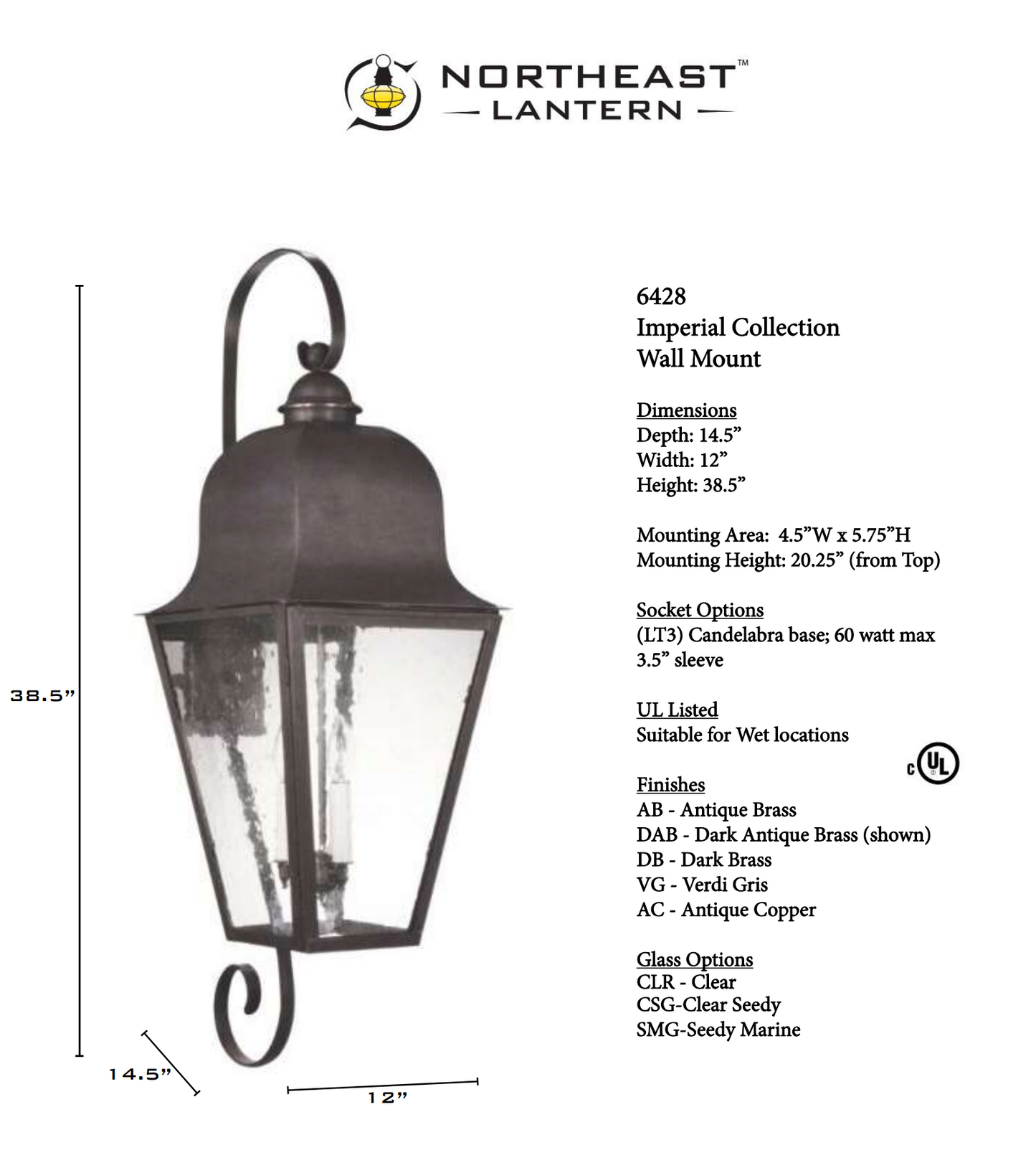 Imperial Outdoor Wall Lantern 6428