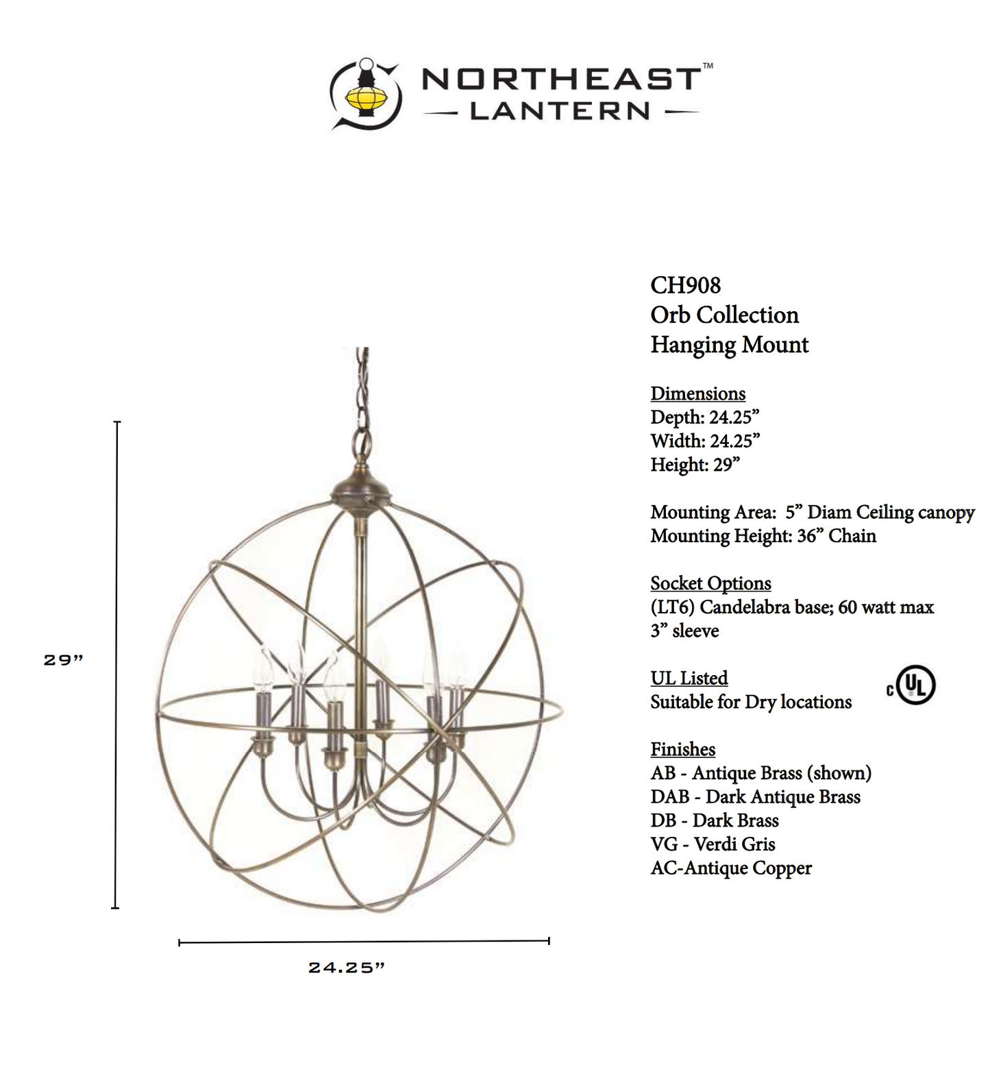 Orb Chandelier CH908
