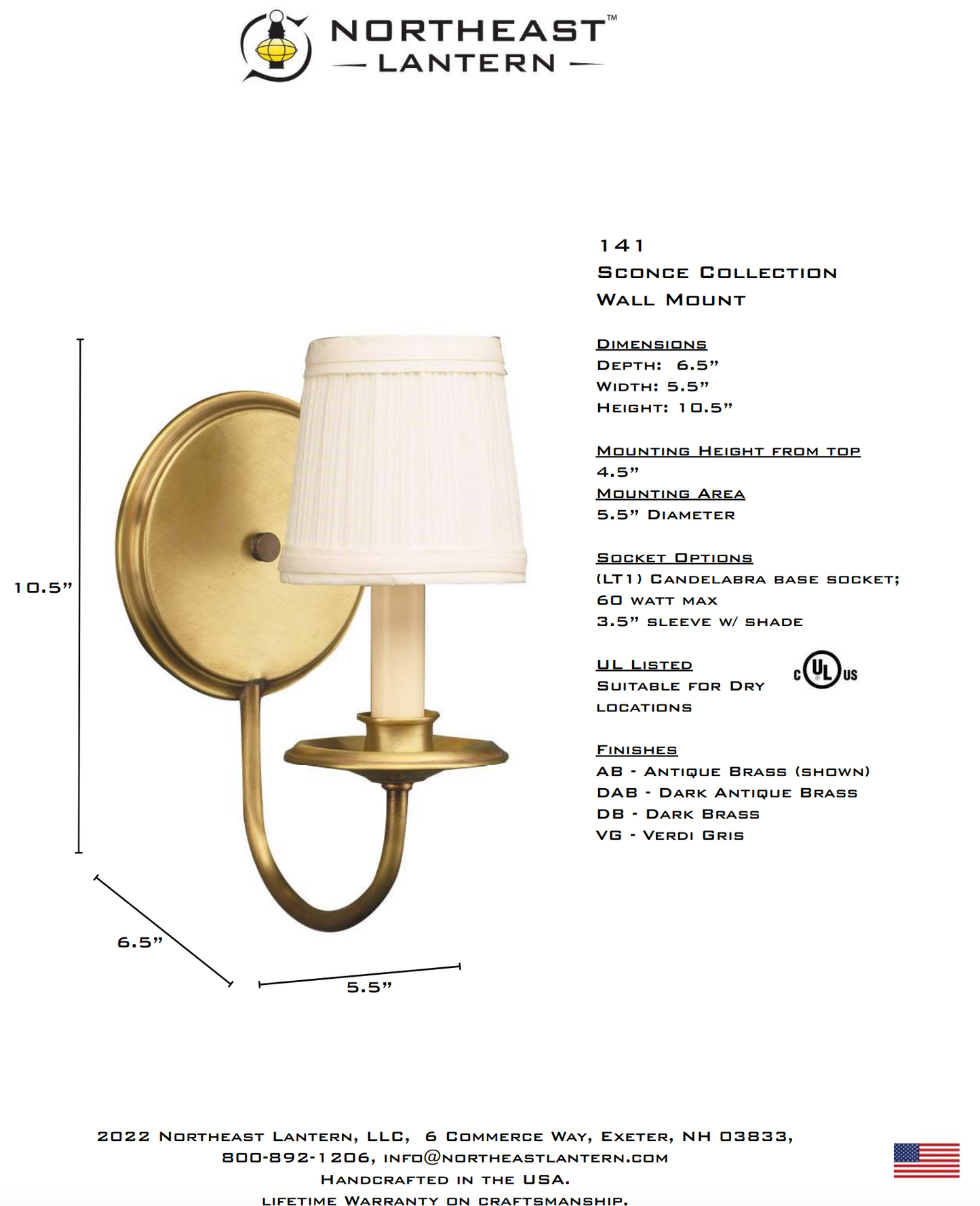 Wall Sconce 1 J Arms 141