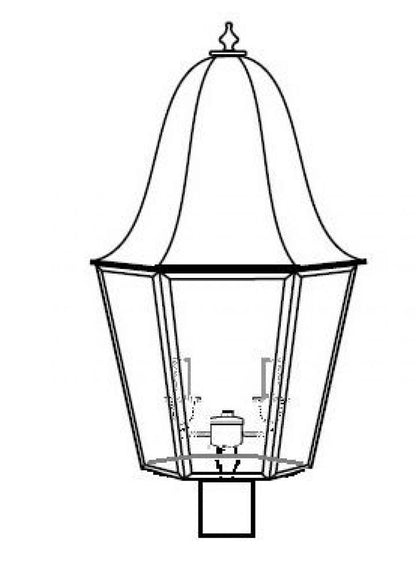 Iris Outdoor Post Lantern 15312