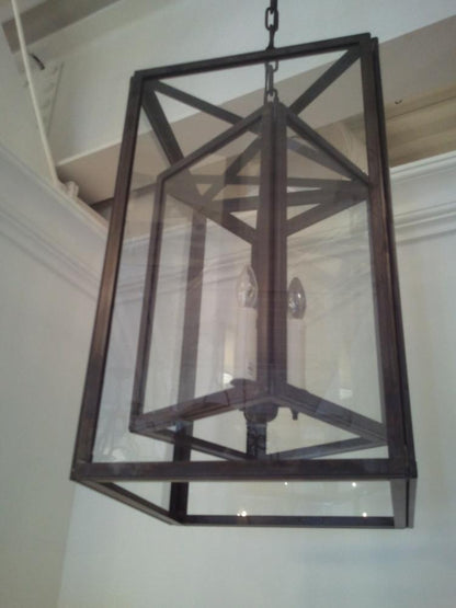 Transitional Square Hanging Inside Square Hanging Indoor Lantern SS1220