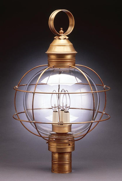 Caged Round Onion Outdoor Post Lantern 2853