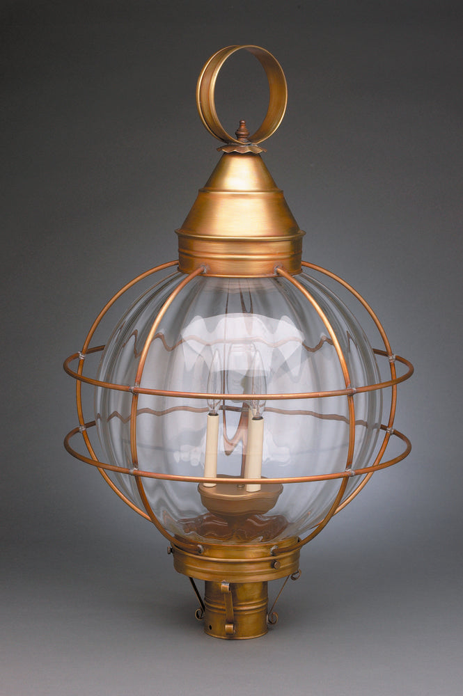 Caged Round Onion Outdoor Post Lantern 2863