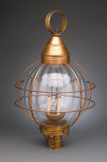 Caged Round Onion Outdoor Post Lantern 2863