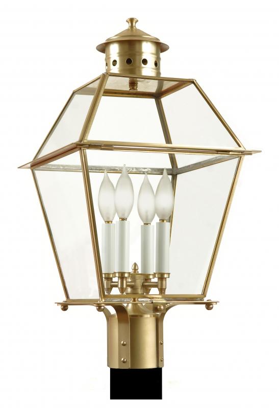 3410 Essex Medium 12"W Outdoor Post/Pier Lantern with Glass Top