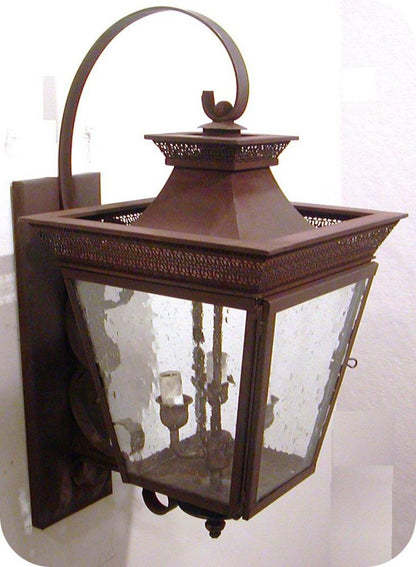 Bernard Outdoor Wall Lantern 42521H With Top Scroll
