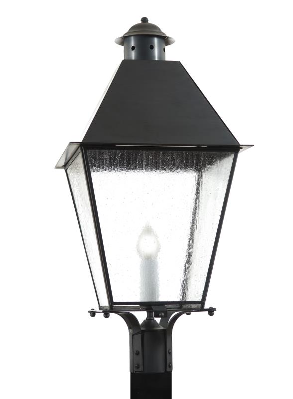 4470 Country Manor Large 13.5"W Outdoor Post/Pier Lantern with Metal Top