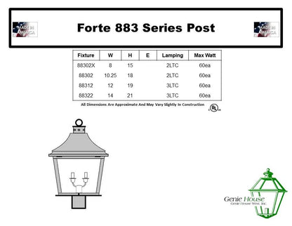 Forte Outdoor Post Lantern 88302X