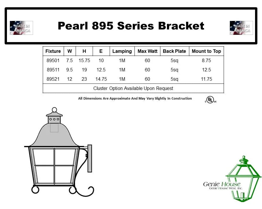 Pearl Outdoor Wall Lantern 89521