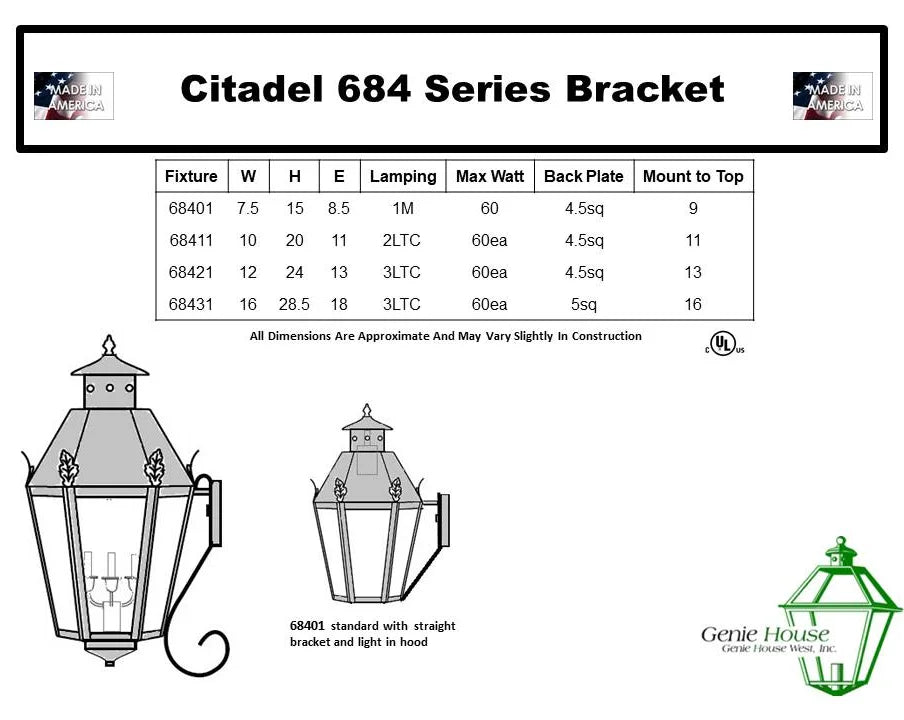 Citadele Outdoor Wall Lantern 68411