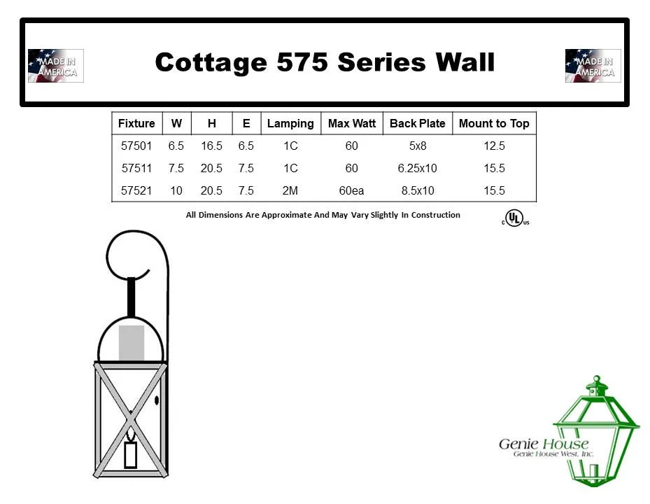 Cottage Outdoor Wall Lantern 57501