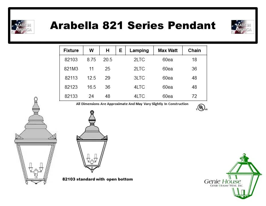 Arabella Outdoor Hanging Lantern 82103