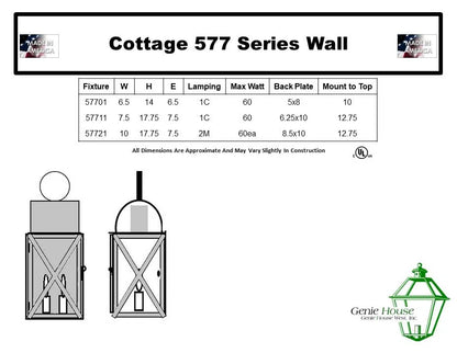 Cottage Outdoor Wall Lantern 57701