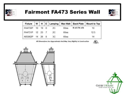 Fairmont Outdoor Wall Lantern FA4732P