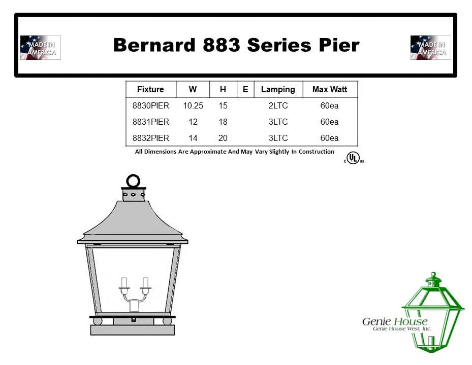Forte Outdoor Post Lantern 8831PIER