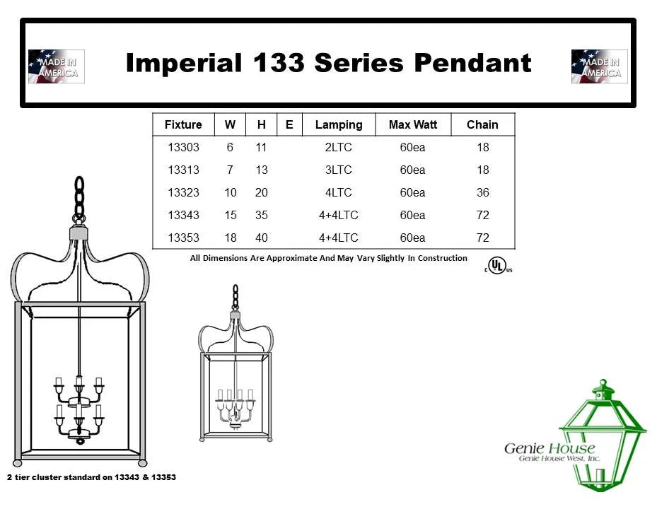 Imperial Indoor Hanging Lantern 13303