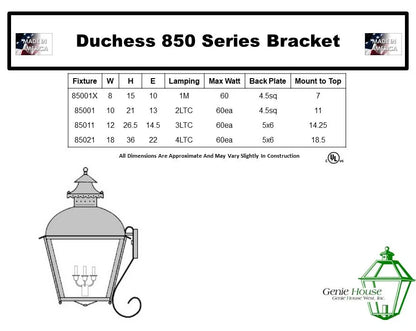 Duchess Outdoor Wall Lantern 85001X
