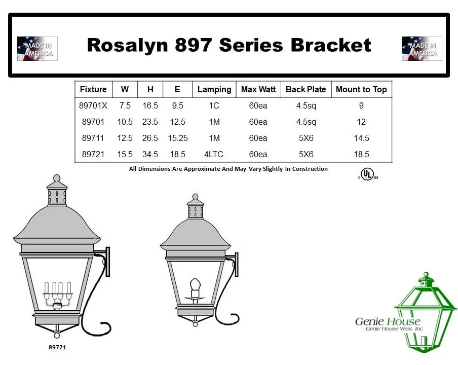 Rosalyne Outdoor Wall Lantern 89711