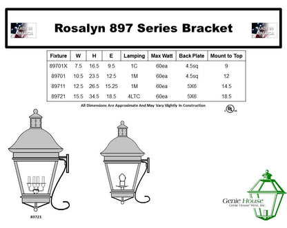 Rosalyne Outdoor Wall Lantern 89711