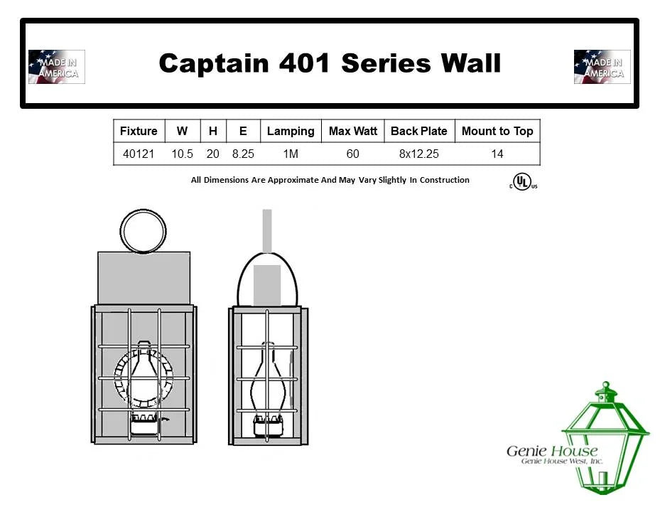 Captain Outdoor Wall Lantern 40121