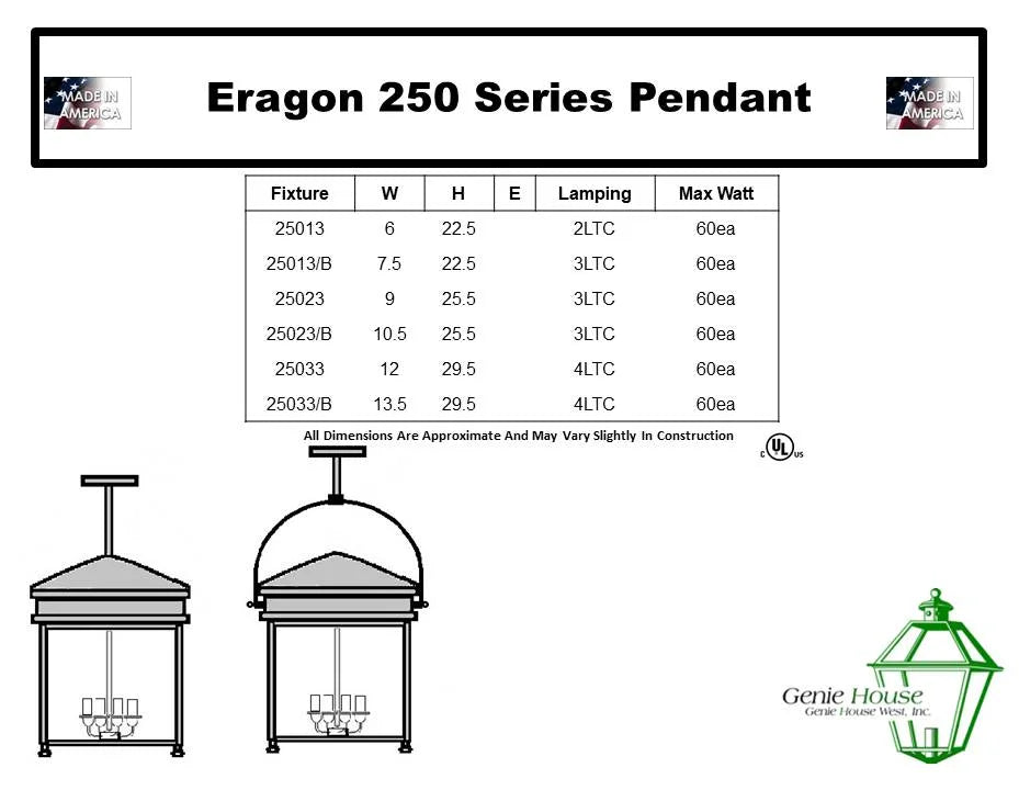 Eragon Outdoor Hanging Lantern 25023
