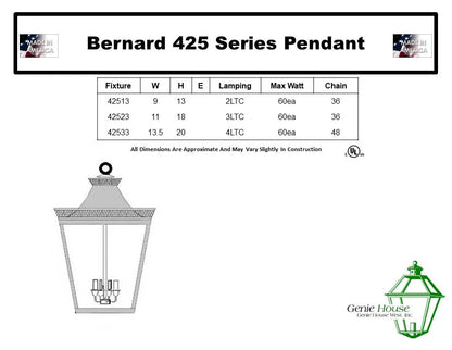 Bernard Outdoor Hanging Lantern 42533