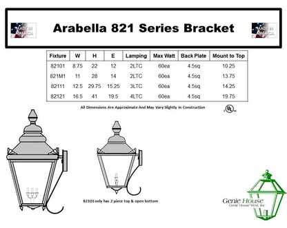 Arabella Outdoor Wall Lantern 82111
