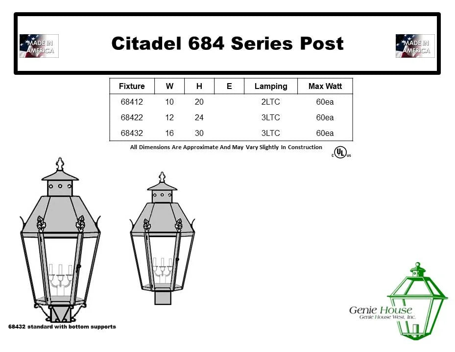 Citadele Outdoor Post Lantern 68432