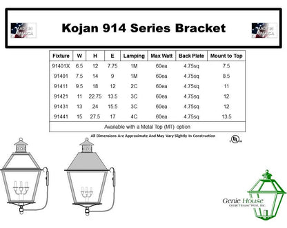 Kojan Outdoor Wall Lantern 91401