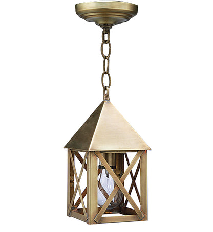 York Pyramid Top X Bars Outdoor Hanging Lantern 7012