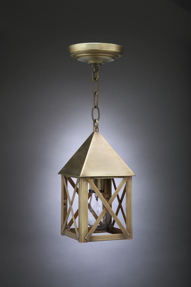 York Pyramid Top X Bars Outdoor Hanging Lantern 7012