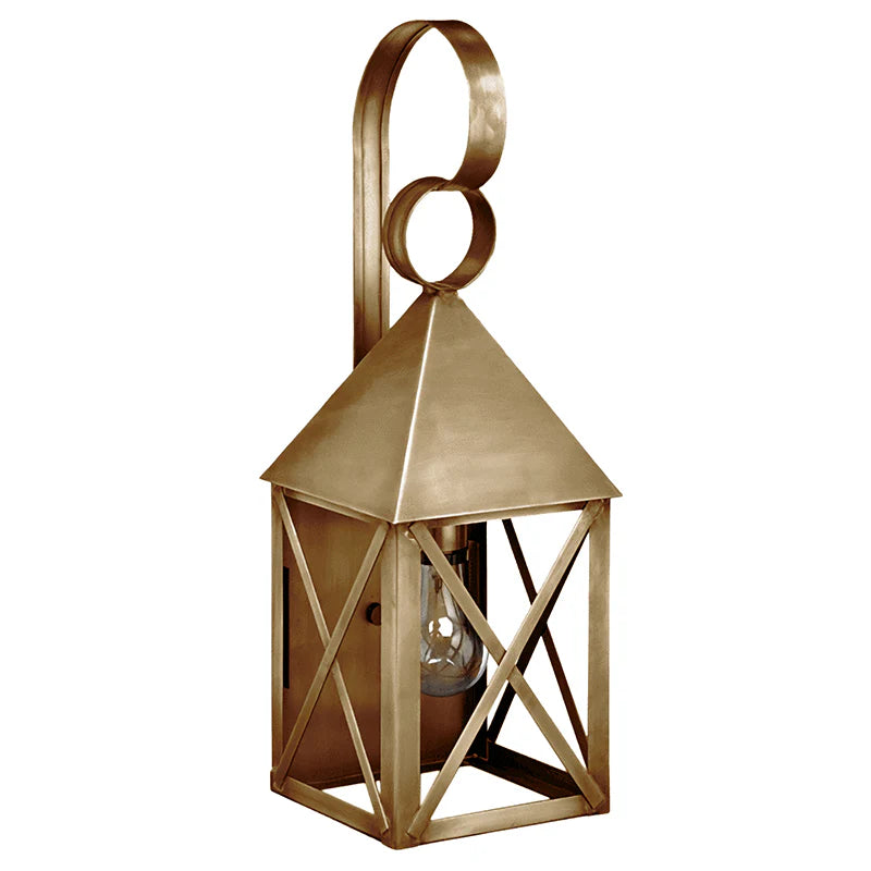 York Medium Pyramid Top X Bars Outdoor Wall Lantern 7031